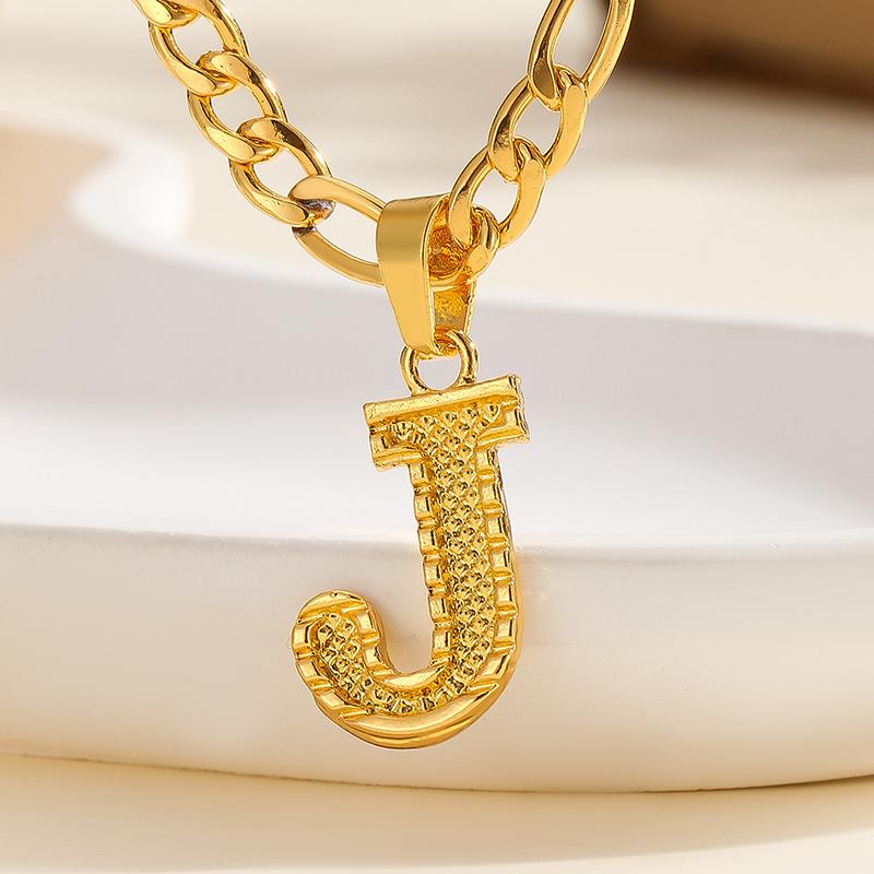 Ожерелье с 26 буквами Золотое Ожерелье-подвеска с буквой от A до Z Универсальное украшение