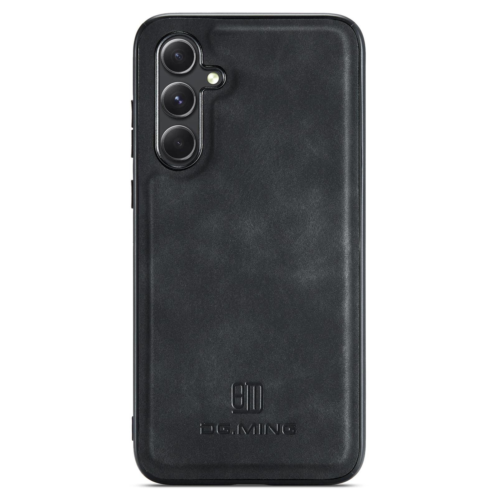 

DG.MING For Samsung Galaxy A35 5G Case Leather+PC+TPU Anti-Drop Phone Cover Black