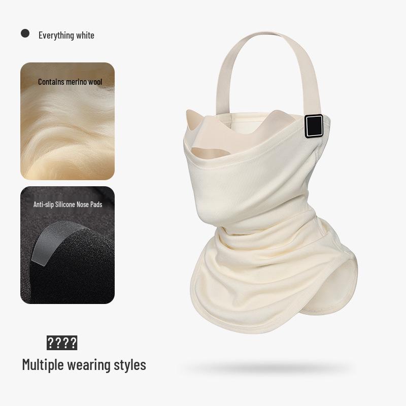 Unisex Thickened Fleece Winter Ski Mask - Warm, Windproof, Coldproof, for Autumn Outdoor Cycling