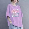 Summer New Cotton Casual Round Neck Women Trend Loose T-shirt