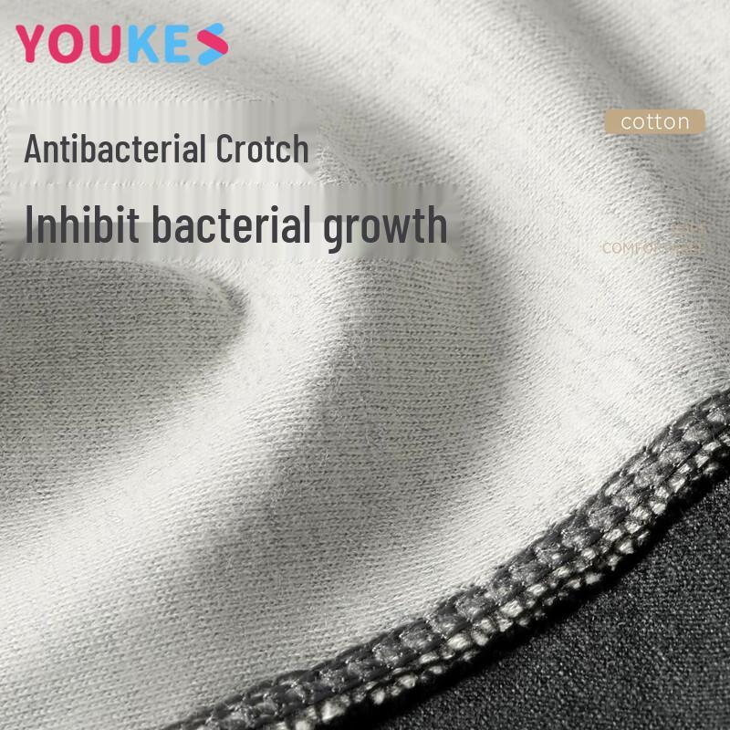 Youkeshu Men's Antibacterial Cotton Boxer Briefs