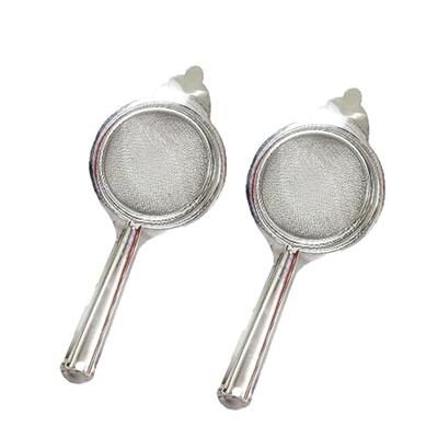 RSINC Stainless Steel Double Mesh Tea Strainer Chalni Kitchen Tool | Strainer for Kitchen | Stainless Steel Tea Strainer with Long Handle Pack of 2