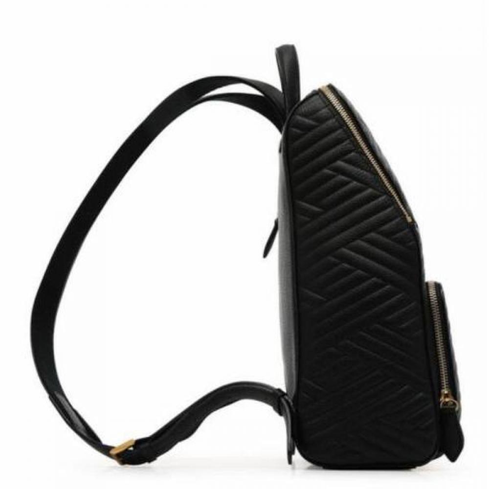 Daks Black Cutting Dd Logo Quilting Leather Backpack Dcba2e369bk