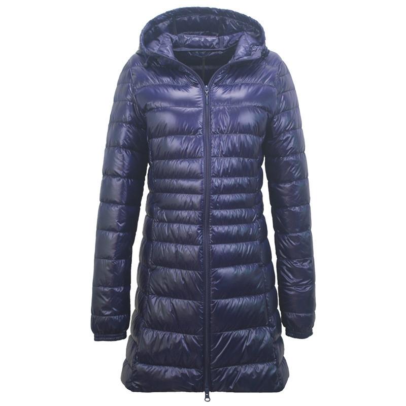 Ultra Light Women Winter Jacket Hooded Parka Overcoat Slim Long Sleeve
