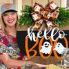 1pc Halloween Ghost Pumpkin Door Hanging Sign - Festive Welcome Decoration For Home, Office, And Garden - Perfect Housewarming