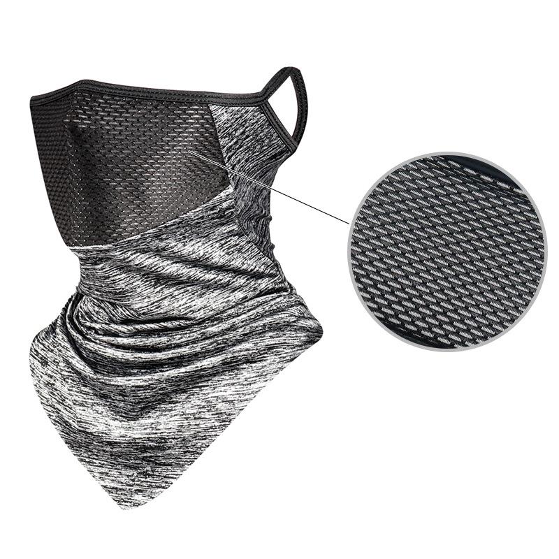 Summer Men Mask Full Face Two-Wheeler Neckerchief Biking Bandana UV Protection Mask Breathable Ice Silk Outdoor Suspending Ear Sc Practical Use