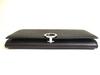 Authentic BVLGARI Black Leather Logo Clip Flap Long Wallet #a223  Refurbished
