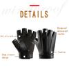 Winter Furry Half Finger Driving Pu Leather Gloves,Outdoor Sports With Anti-Slip Layer Gloves For Men Women Motorcycle