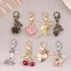 Exquisite High-End Bear Cherry Butterfly Keychains For Women Y2K Bag Pendant Car Key Chains Jewelry Gift Decoration Accessories