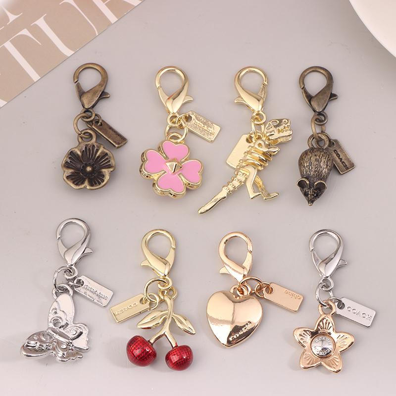 Exquisite High-End Bear Cherry Butterfly Keychains For Women Y2K Bag Pendant Car Key Chains Jewelry Gift Decoration Accessories