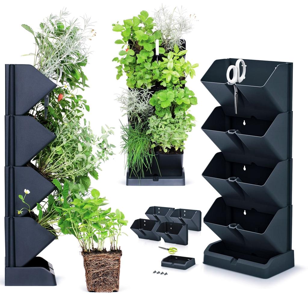 Vertical Garden Modular Pot Anthracite 48 Cm