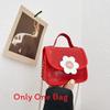 Unisex Purse Kids Pu Trendy Flower Chain Strap Crossbody Bag For School Or Play
