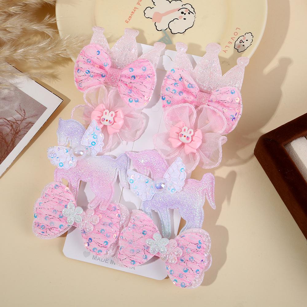 

Детские заколки для волос с кружевом и бантом - Без повреждений, идеально подходят для малышей и принцесс розовый