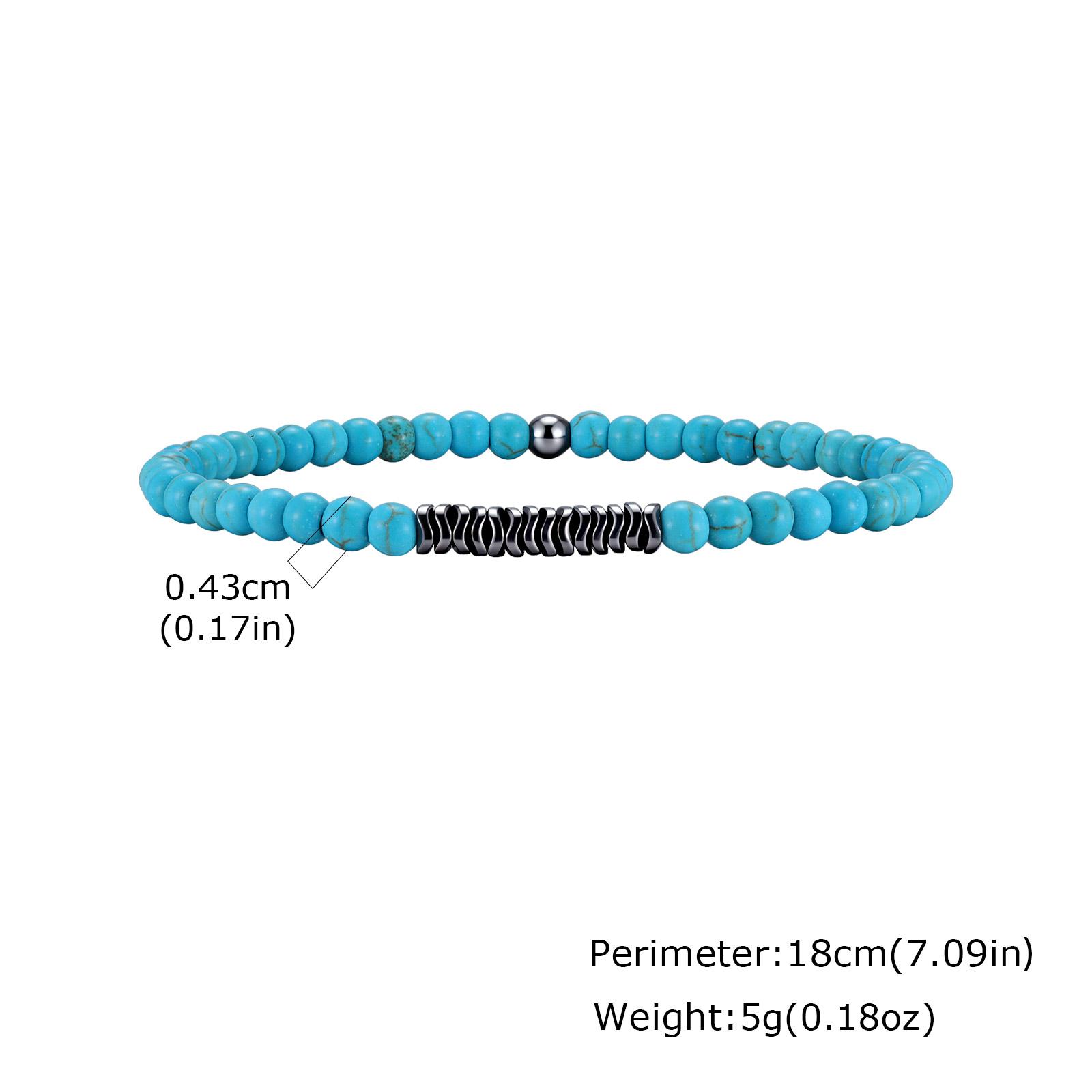 

Simple Natural Stone Beads Bracelets for Men 4mm Natural Turquoises Tiger Eye Stone Elastic Bracelet Fashion Meditation Jewelry