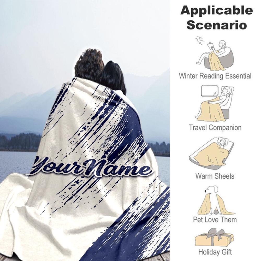 Ethnic Tribal Patterns Customize Text Blanket Gift Personalized Blanket Comfortable Perfect for Sofa Home Decor Bedding Couch All-Season Use