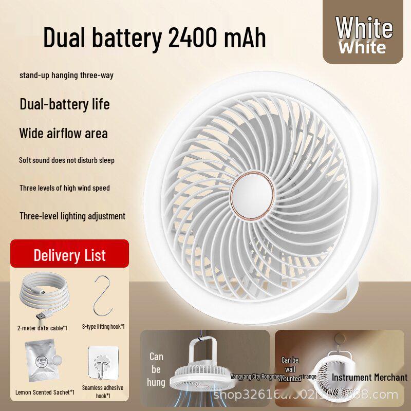 2026 Multi-Functional Remote Controlled Wall/Ceiling Mounted Portable Fan for Dorms and Outdoors