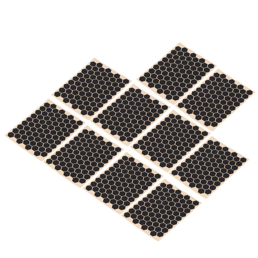 10Pcs Hexagon Grip Decal Sticker Textured Ultra Thin Sweat Absorption Non Slip for Mouse Keyboard Mo