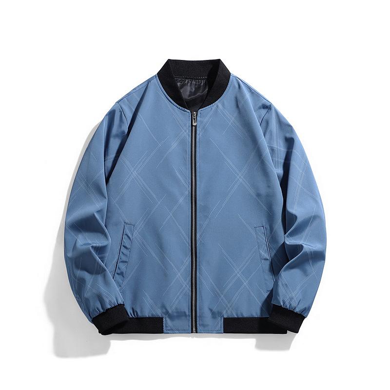 Spring and Autumn Men's Jacket Business Casual Baseball Collar Jacket Slim Fit Trend Outerwear