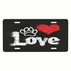 White Love Red License Plate 5.9x11.8 Inch, Waterproof Rust-Free Aluminum Car Tag, Funny Romantic Front Vanity Plate