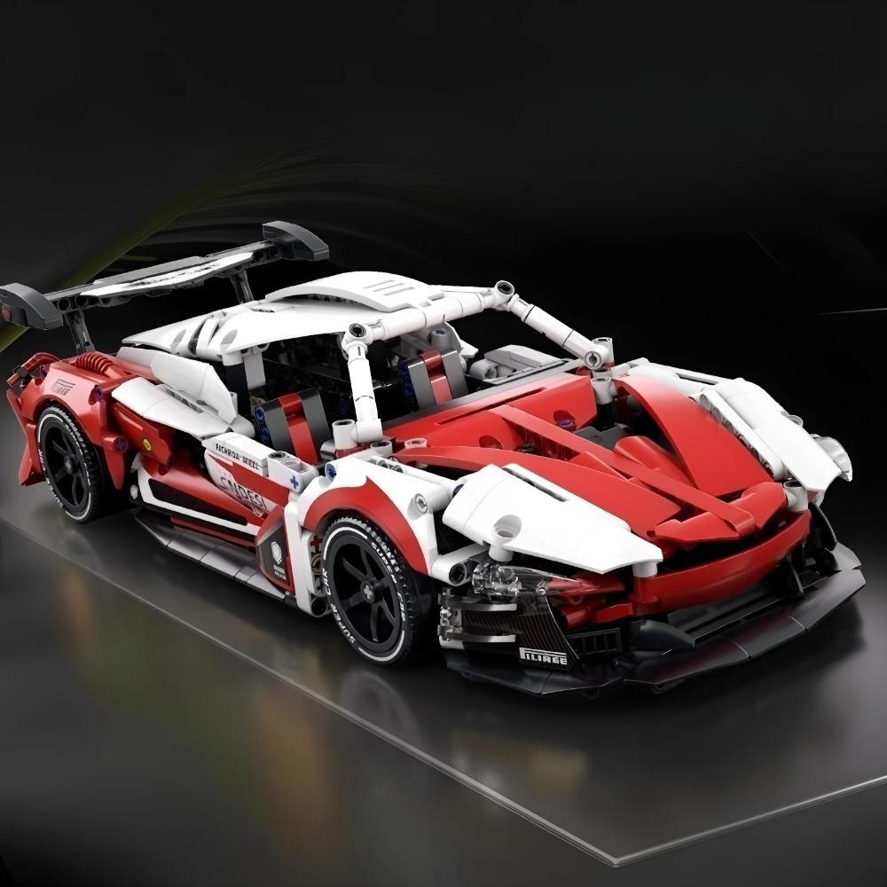 Racing building block toys, racing model building blocks 1:14 DIY sports car building block puzzles, children's gifts
