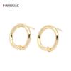 14K Gold Plated Handmade DIY Making Earring Accessories Hypoallergenic 925 Silver Needle Round Open Ring Earrings Findings