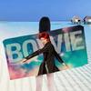 D-David B-Bowies Microfiber Printed Beach Towel Mountain Climbing Yoga Beach Swimming Running Absorbent Soft Towel