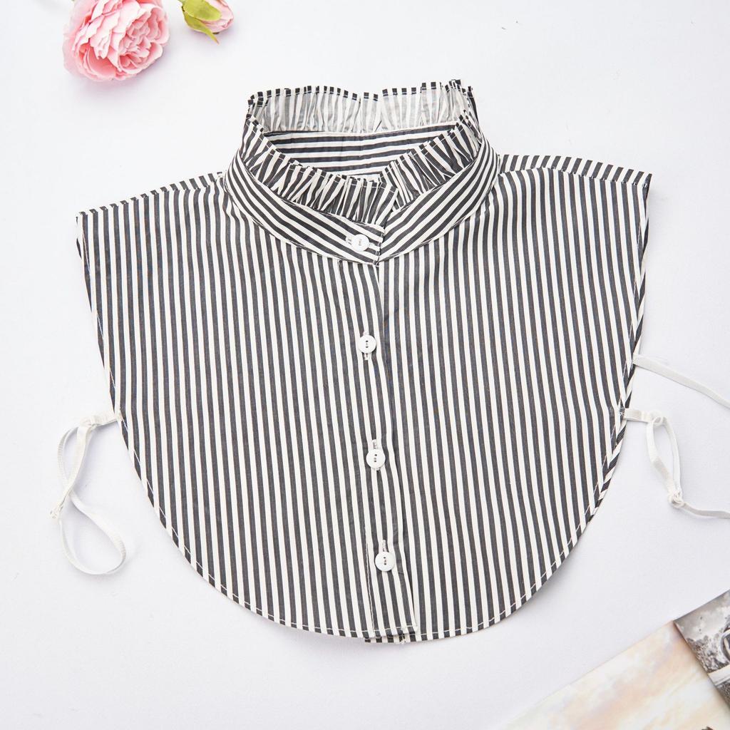 Mens Striped Formal Suit Fake Collar for Women Lapel Shirt Detachable Collar Sweater Suits Removable False Collar Neck Ties