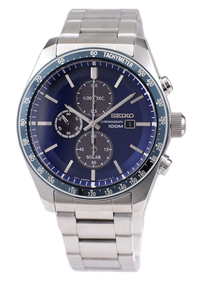 

Годинник SEIKO Solar Chronograph Overseas Model Navy SSC719P1 [Seiko] для чоловіків [Реімпортований продукт] срібний