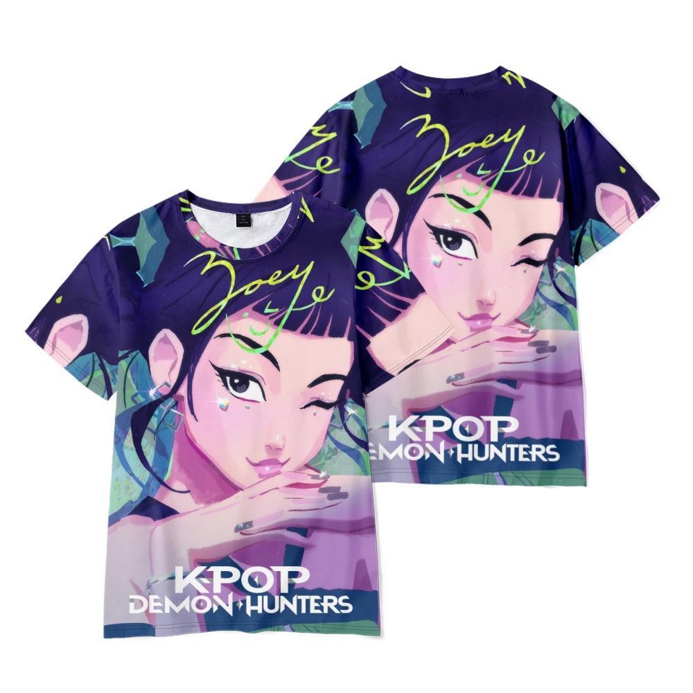 20 Colors KPop Demon Hunters Merch 2025 Tee T-shirt Merch Men Short Sleeve Tee Unisex Tops Clothes Causal Female Y2K Tops