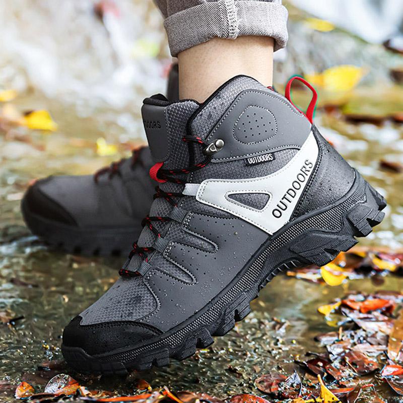 Scarpe da Escursionismo alla Moda da Uomo Scarpe da Arrampicata Montagna Deserto Sneakers Classiche alla Moda Scarpe da Esterno Antiscivolo High Top Scarponi da Trekking per Uomo