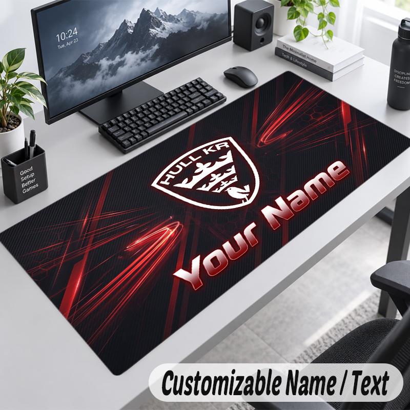 Custom Name Text Mouse Pad Hull KR Personalized Desk Pad For Work And Gaming