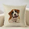 Nordic Animal Portrait Decorative Cushion Cover Dog Fashion Sofa Pillow Cover 45x45cm Linen Children's Gift Dog Companion