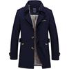 Herbstwäsche Herren Freizeitmantel Mittellange Windjacke Herren Business Herrenjacke