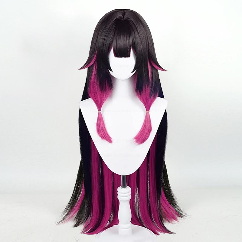 Professional  Genshin Impact Columbina Cosplay Wig Genshin Impact Damselette Colombina Fatui Cosplay Wigs 105cm Heat Resistant Wigs + Wig Cap