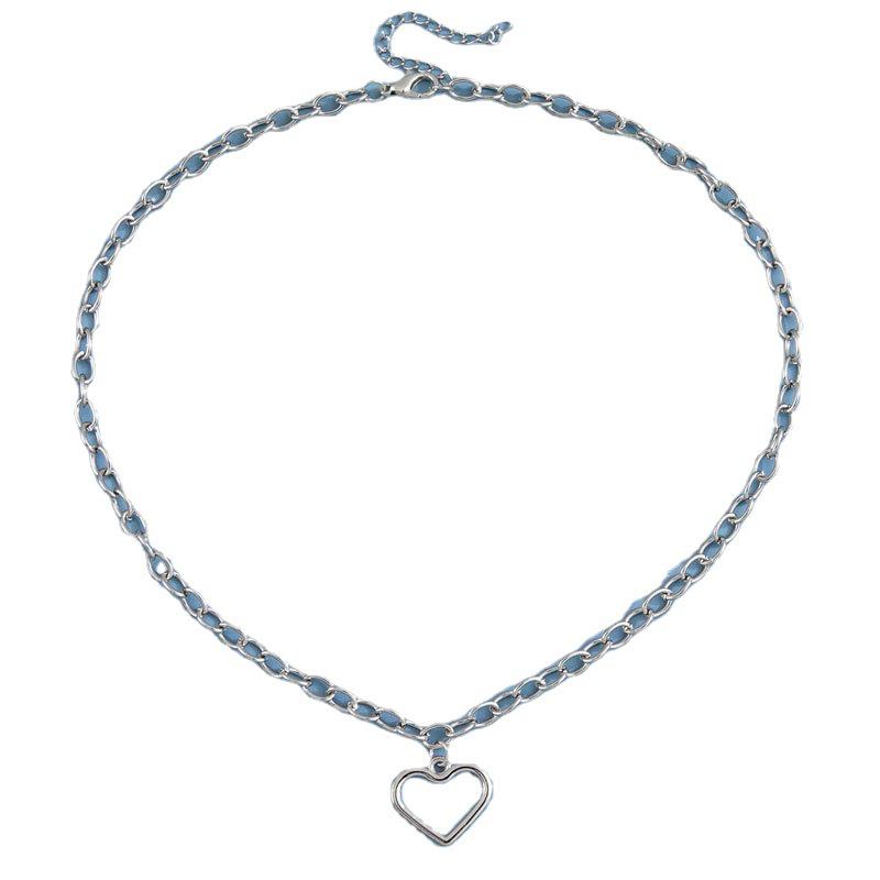 Heart Pendant OT Buckle Necklace - Versatile Women's Choker & Clavicle Chain Jewelry