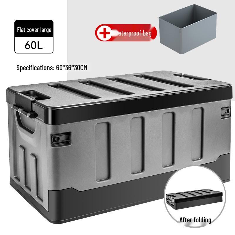 Vehicle Trunk Organizer: Car Interior Storage Box and Tail Box Case for Practical Item Collection.