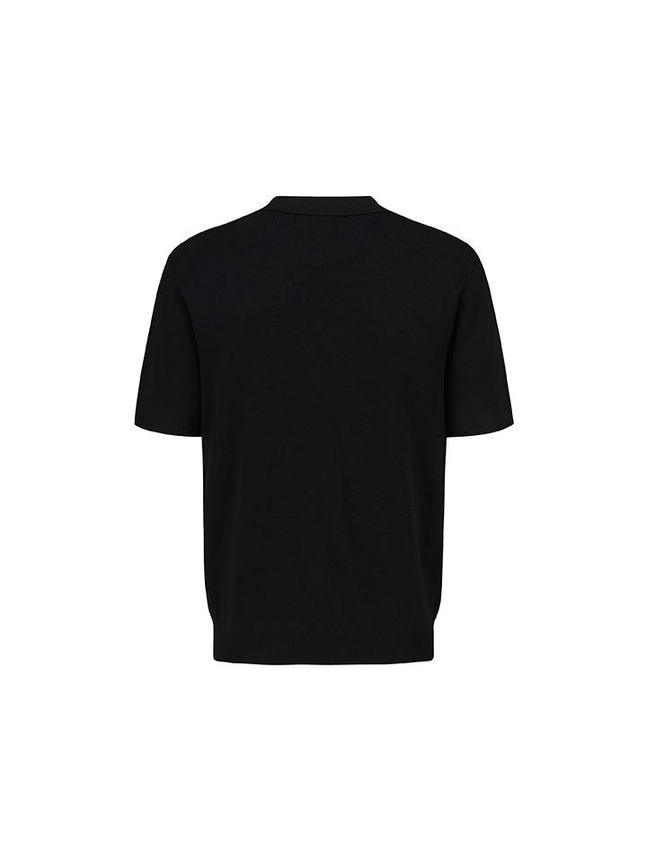 ZIOZIA Men'S) Miracle Short Sleeve Half-Zip Collared Knit_Black