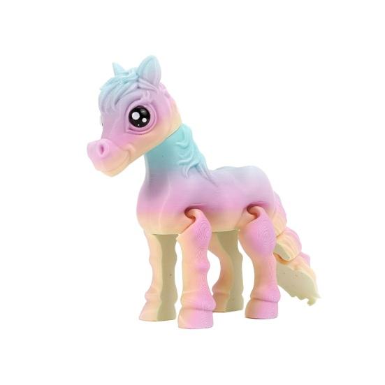 

3D-печатная фигурка лошади, подвижная лошадь, крылатый единорог, игрушка, гибкая фигурка животного, игрушка-непоседа с подвижными суставами для украшения дома, офиса, рабочего стола B