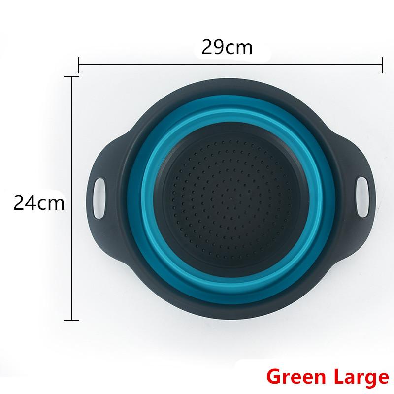 Silicone Drainage Basket Fruit and Vegetable Cleaning Fine Basket Foldable Filter Water Filter Foldable Drainage Kitchen Storage Tool for Home