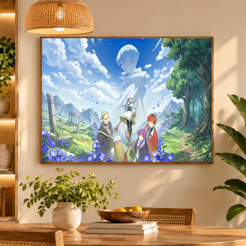5D Diamond Painting Frieren Beyond Journey's End DIY Full Drill Diamond Art Kit Home Decoration