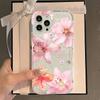 Purple Flower Printing Phone Case for Samsung S24 S23 S22 Ultra Plus S21 FE A14 A34 A15 A35 A52 A53 A54 A55 5G Soft Tpu Cover