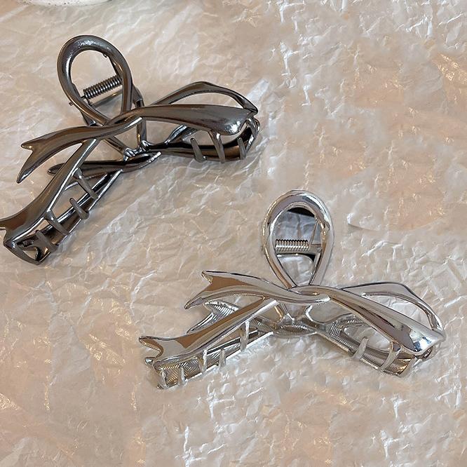 1/2Pcs Geometric Metal Bow Hair Claws for Women Gold Silver Black Bowknot Hair Clip Thick Thin Head Hair Accessories Crab Clamp