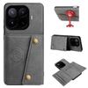 Vintage Leather Card Holder Phone Case for Xiaomi 17T Pro,17T Card Pockets Dual Snap Buttons Flip Wallet Shell
