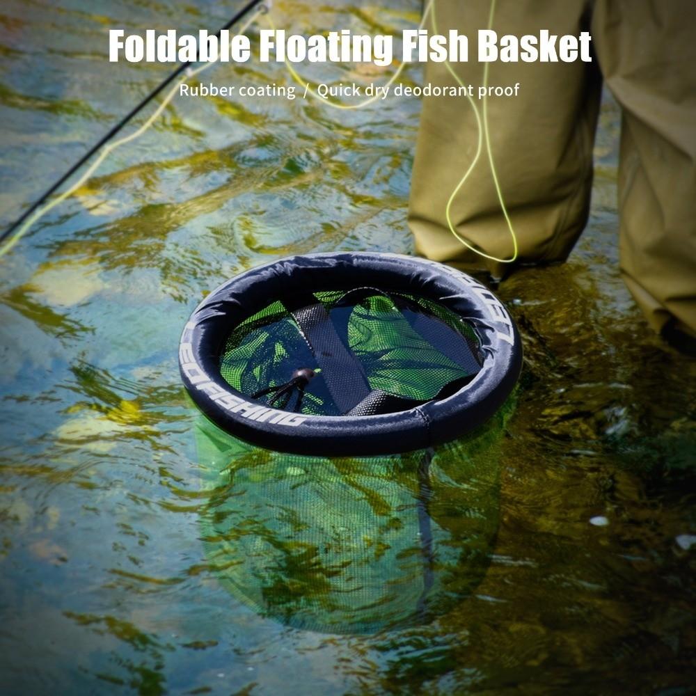 Quick Dry Underwater Net Pocket Foldable Design Live Fish Storage Cage  Boat Fishing