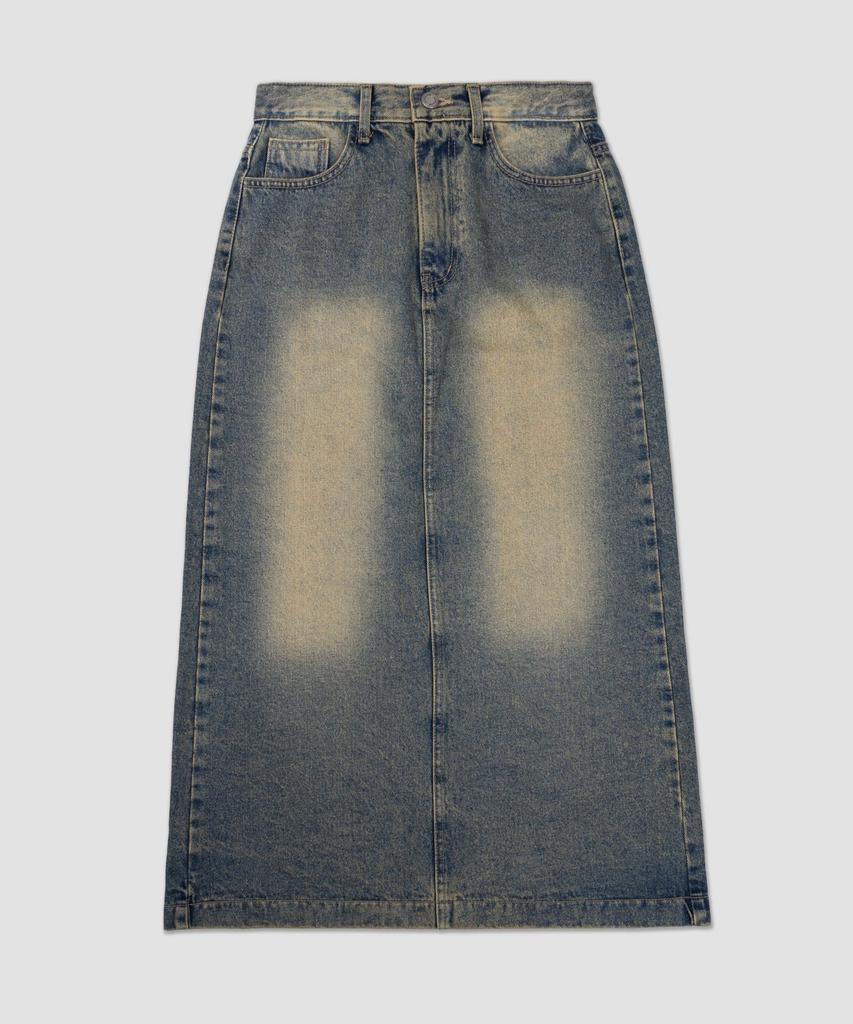 Beoteuneob Vintage Washed Denim Long Skirt