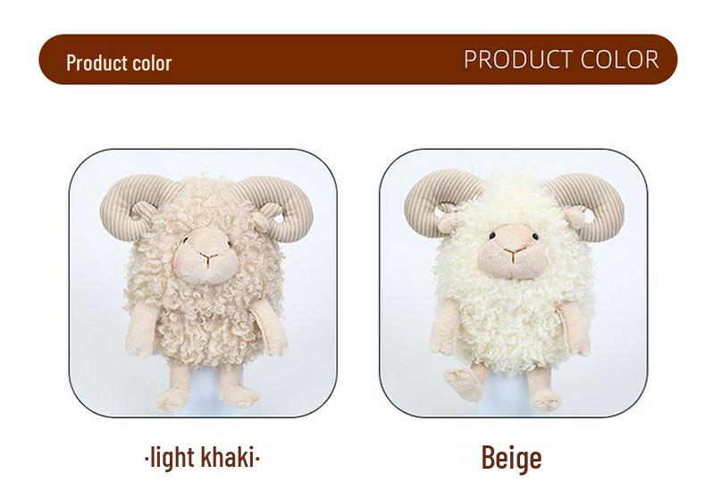 Adorable Curly Sheep Plush Toy - Soft Woolen Doll Gift for Kids