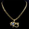 Collana Occhio Malvagio Blu Turco di Horus Donna Uomo Acciaio Inossidabile Hip Hop Egiziano Faraone Collane Gioielli Moda 9716