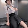Sweet Japanese Schoolgirl Uniform Dress Perspective Sexy Lingerie JK Set Pleated Skirt Women Night Roleplay Student Temptation
