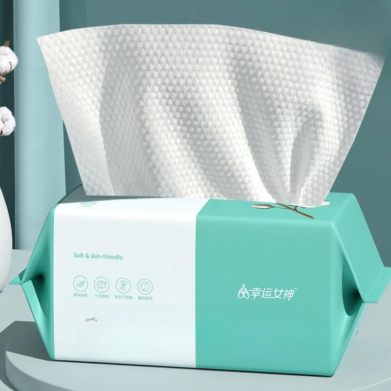 Serviettes Nettoyantes Visage Jetables 20x15cm Coton Épais Texturé Perlé Doux Double Usage Sec/Humide Démaquillage Soin de la Peau Serviette Salon de Beauté 100pcs/50pcs/Paquet