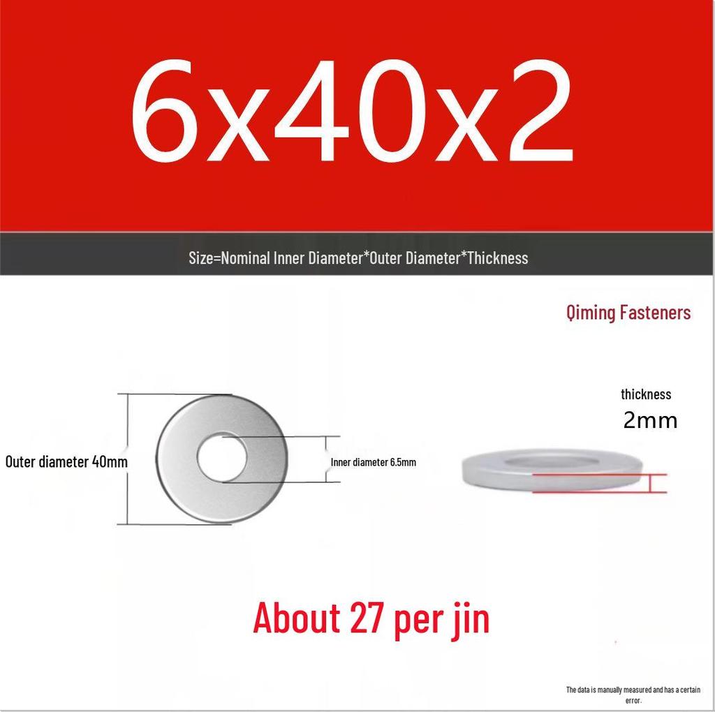 4.8 Grade Galvanized Iron Flat Washer M3-M40 Oversized Metal Screw Gasket Washer